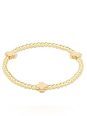 enewton Signature Cross 3mm Gold Bracelet - Gold